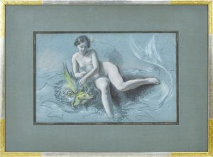 Nude Woman Reclining no Sea Monster/ジュリアン・レオポルド・ボワイーのサムネール