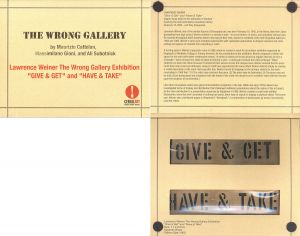 Give ＆ Get and Have ＆ Take/ローレンス・ウェイナーのサムネール