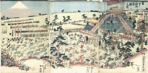 富士の裾野巻狩之図