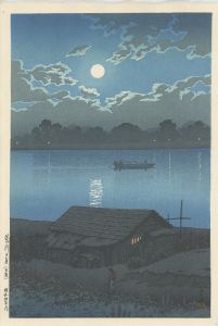 荒川の月（赤羽）