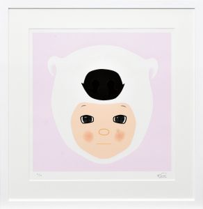 White bear/Sky pink