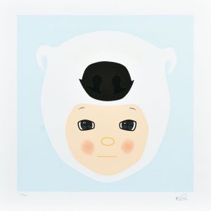 White bear/Sky Blue